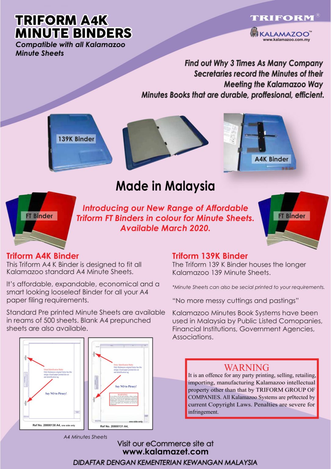 Kalamazoo Hotel Guest Folio Tray Kalamazoo Binders Malaysia eStore