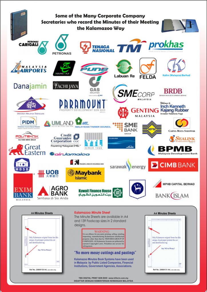 A4 Kalamazoo Minute Sheets Ref 2080130 (Box) Kalamazoo Binders